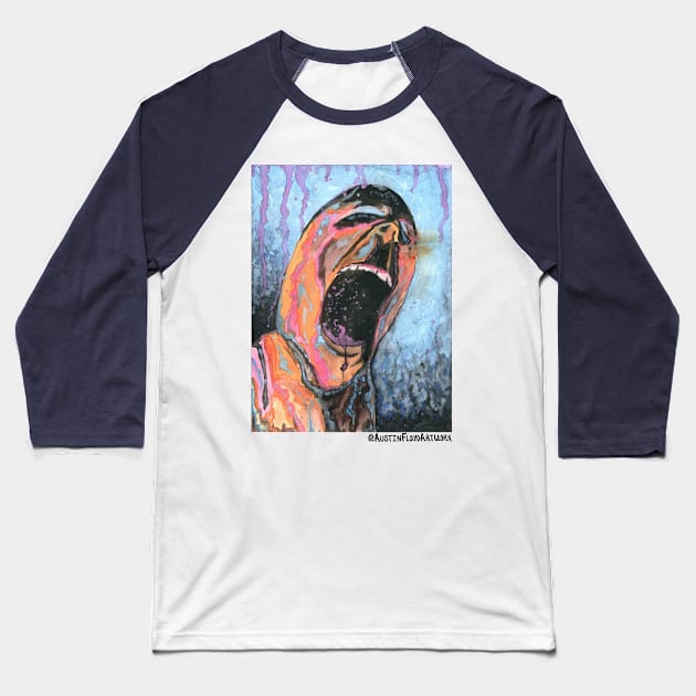 Series of Screams - Pain Baseball T-Shirt by Austin Floyd Artwork